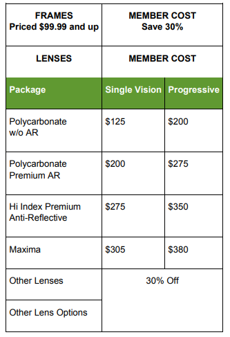 Pearle vision glasses prices clearance